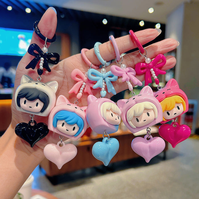 Wholesale Traveler  Resin Cartoon Keychain Cute  Bag Pendant Small Gift