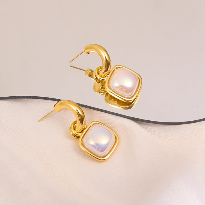 Wholesale Square pearl earrings