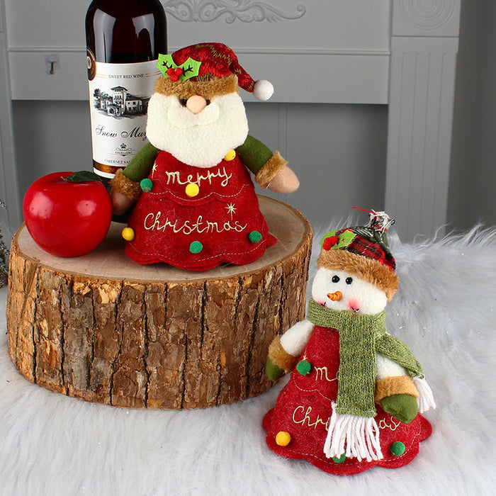 Wholesale Christmas Eve Cartoon Doll Candy Bag Zipper Apple Bag Letter Gift Bag Party Decoration