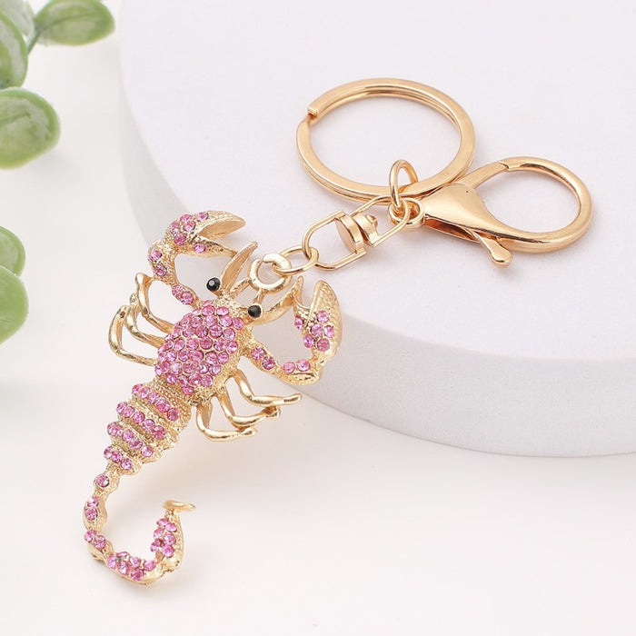 Wholesale Chic Rhinestone Keychain Zinc Alloy Bag Charm Gift