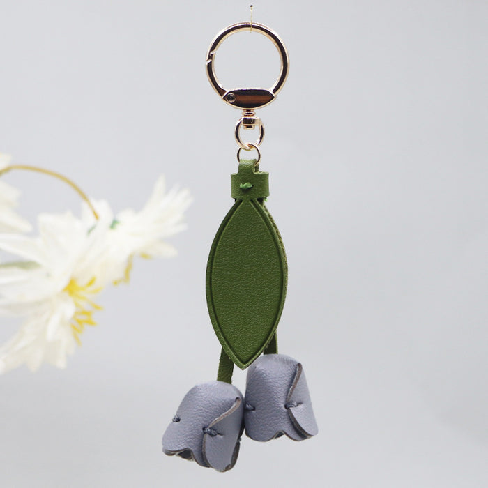 Wholesale tulip keychain cute personality car key bag pendant