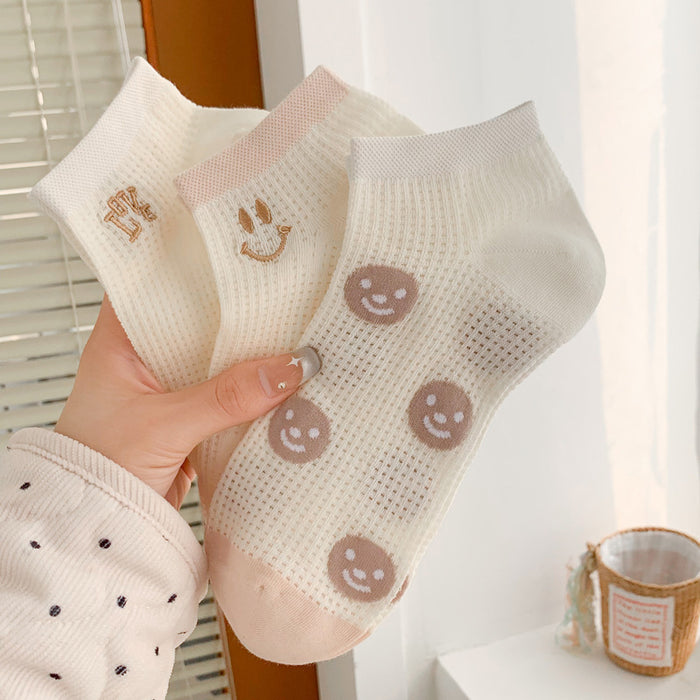 Wholesale Short tube socks, breathable mesh, lightweight and breathable boat socks