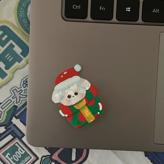 Wholesale Christmas series acrylic snowman hairpin sweet and versatile girl style bangs clip hairpin accessories