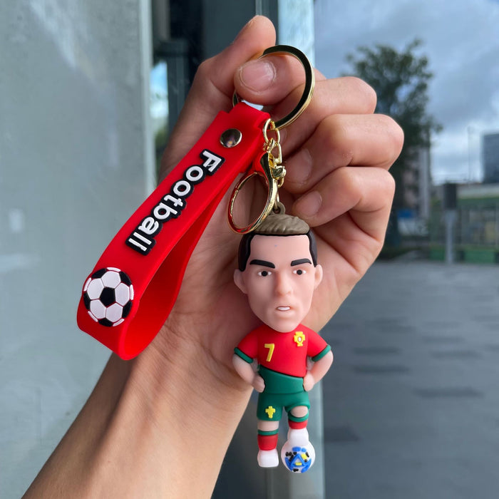 Wholesale Cartoon Football Keychain Doll Pendant Bag Car Keychain Small Gift