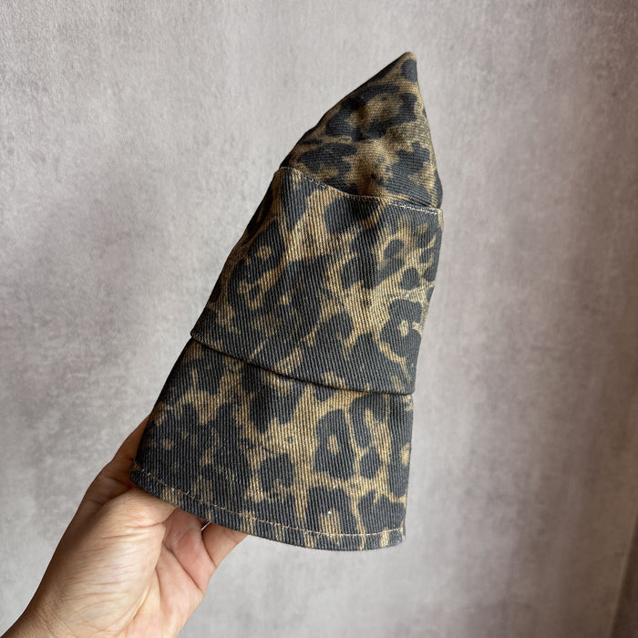 Wholesale Retro leopard print fisherman hat, personalized, versatile, casual, no makeup sun visor hat