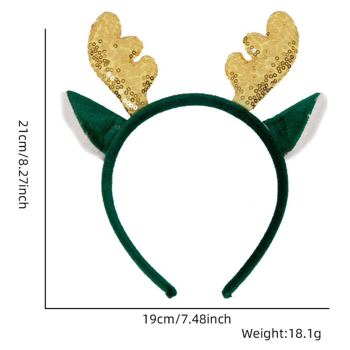 Wholesale Plastic Christmas Headbands With Antler And Star Design For Kids Party Hair Accessory