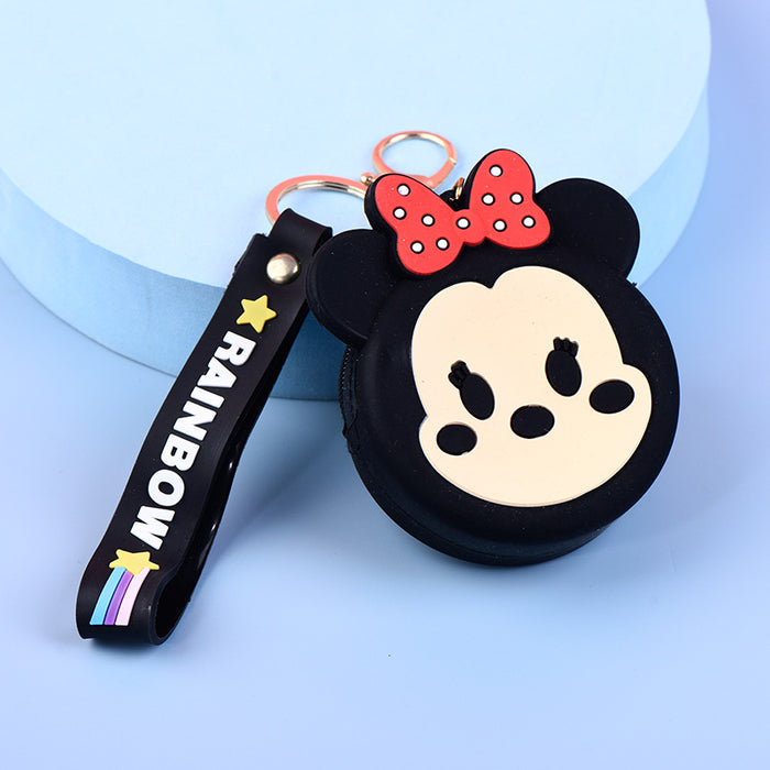 Wholesale Cute Silicone Cartoon Coin Purse Keychain Bag Trendy Unisex Wallet MOQ≥5