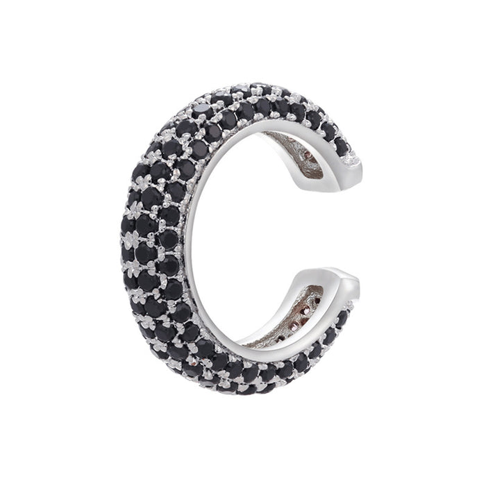 Wholesale Gold Plated Copper Ear Cuff with Colored Zircon Simple Style Fashion Accessory MOQ≥2