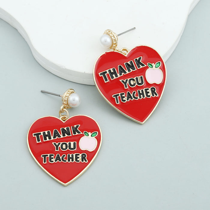 Wholesale love enamel Joker temperament creative personality women earrings earrings