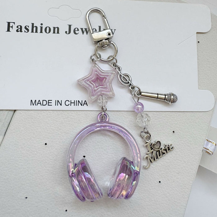 Wholesale Headphone Keychain Star Mobile Phone Chain Pendant Bag Pendant