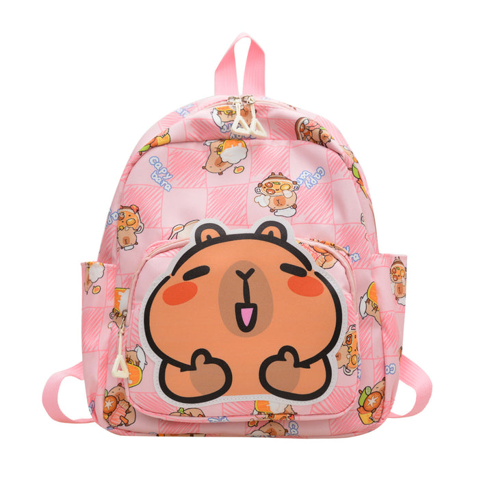Wholesale New children's backpack with large capacity printed backpack to reduce weight