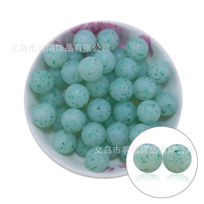 Wholesale 50pcs Platinum Glitter Silicone Beads JDC-BDS-HongZhou017
