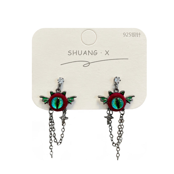 Wholesale Alloy Plant Devil Tassel Earrings JDC-ES-Shuangx008