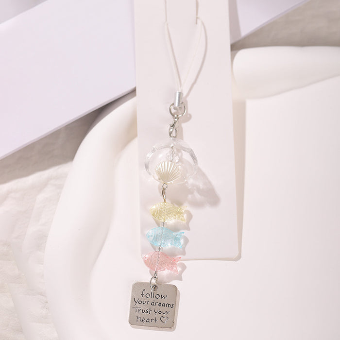 Wholesale Chime Mobile Phone Bag Pendant Keychain Decoration DIY Beaded