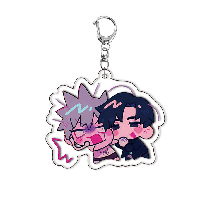 Wholesale Double-sided Acrylic Keychain with Layered Design  Anime-themed Creative Pendant