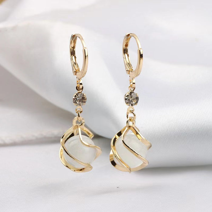 Wholesale Silver Needle Ear Buckle New Earring Design with Water Drop Pendant Long Earrings Fashionable