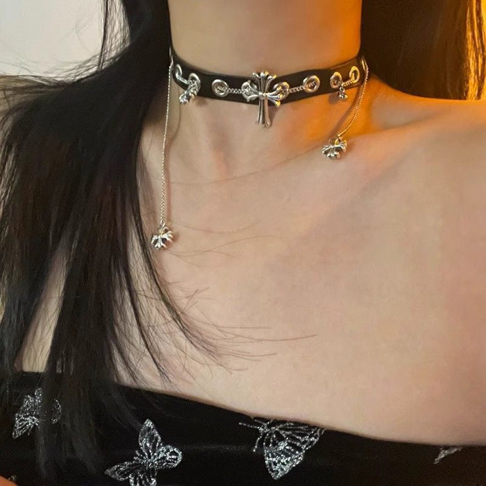 Wholesale Punk dark vintage cross necklace