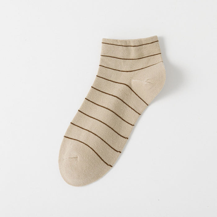 Wholesale Socks simple striped breathable cotton short socks