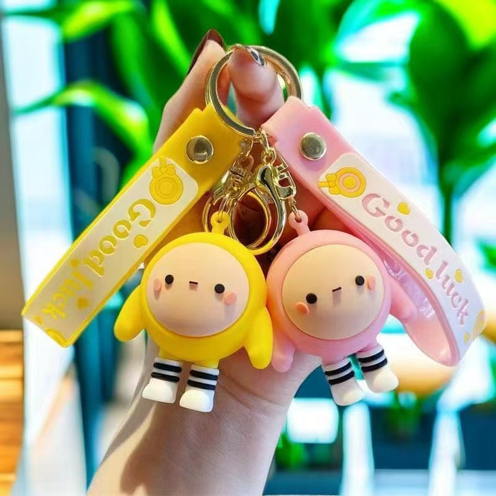 Wholesale Cartoon Egg Party Keychain Bag Pendant Car Keychain Arcade E-Commerce Small Gift