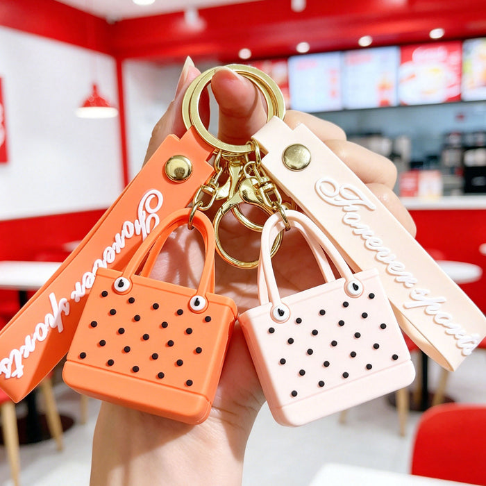 Wholesale Beach Bag Keychain Silicone PVC Fashion Accessory for BJD Doll Gift