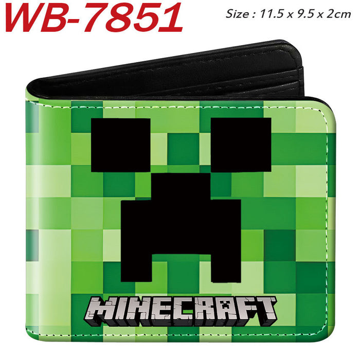 Wholesale PU Leather Large Capacity Short Folding Wallet HD Anime Print Coin Purse For Students Trendy Gift