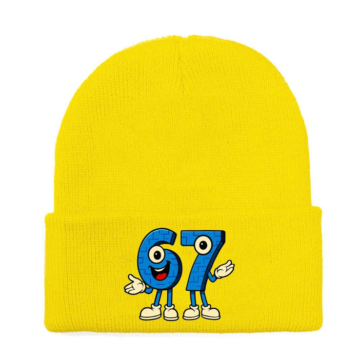 Wholesale Letter pattern knitted hat wool hat warm hat