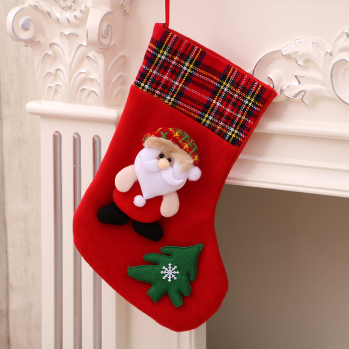 Wholesale Christmas Stockings Christmas Gift Bag Christmas Small Stockings Pendant Christmas Tree Hanging Ornament Bag