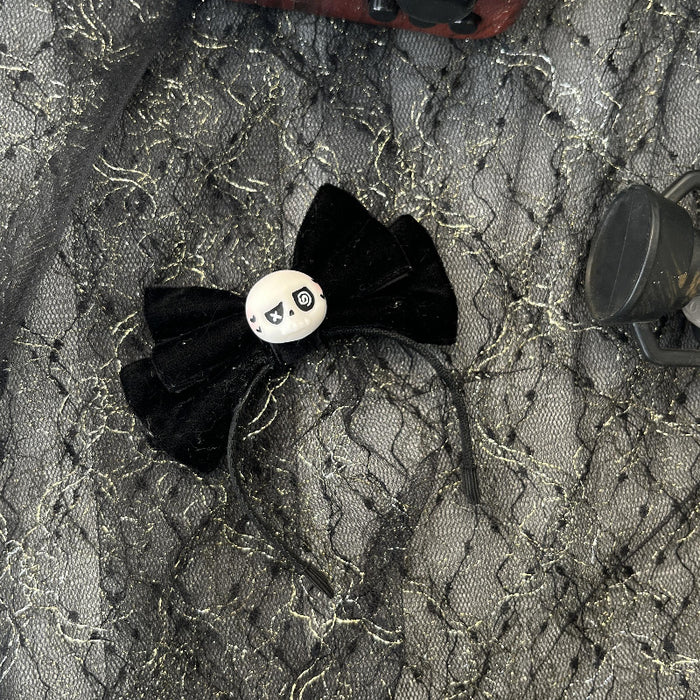 Wholesale Headband Vinyl Glue Doll Clothes Velvet Bow Hand-Painted Accessories