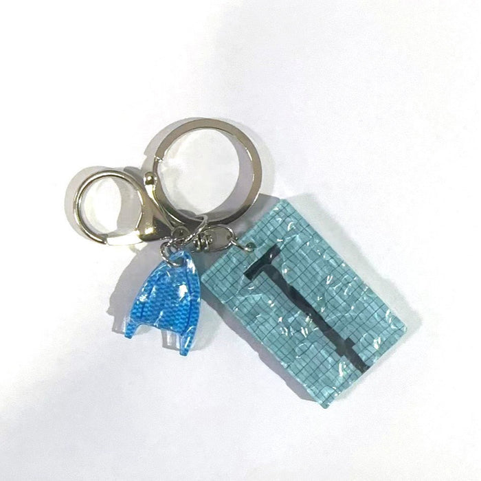 Wholesale Acrylic swimming pool keychain backpack creative pendant