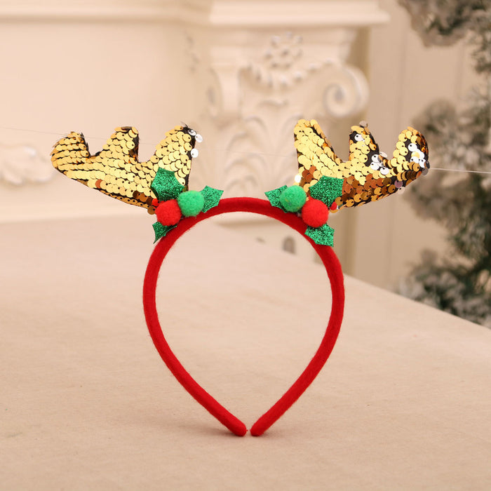 Wholesale Cartoon Christmas head buckle head hoop Christmas decorations party gifts Christmas antlers