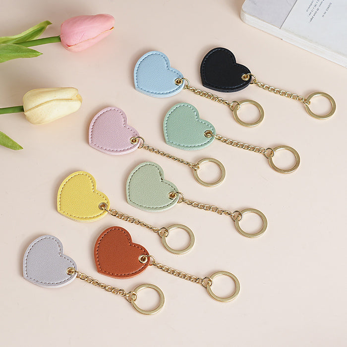 Wholesale Jewelry pendant, heart-shaped leather keychain, cute bag keychain