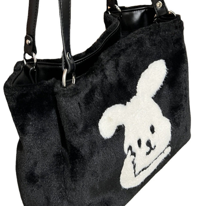 Wholesale Plush Creative White Rabbit Pattern Shoulder Bag JDC-SD-DRS014