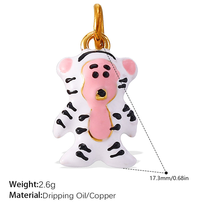 Wholesale Cartoon Cute Stereo Elephant Puppy Oil Dripping Pendant Decorative Accessories Mobile Phone Pendant