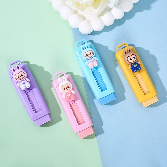 Wholesale Push-pull eraser for primary school students'  exam stationery cute eraser stationery