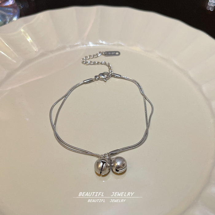 Wholesale stainless steel bracelet double-layer folded to wear