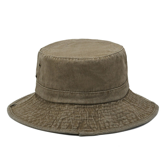 Wholesale Cotton Simple Washed Denim Bucket Hat JDC-FH-YiShang007