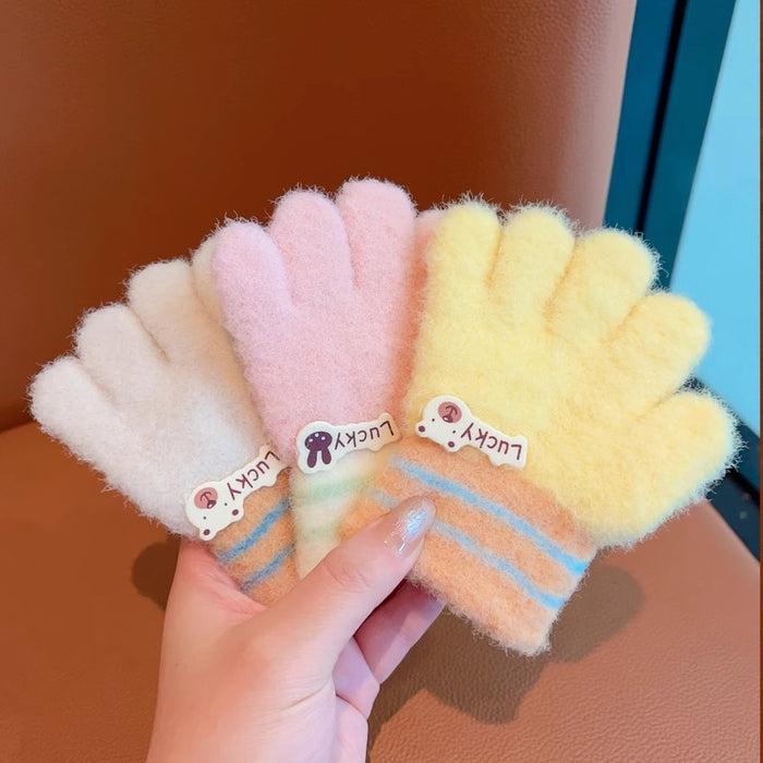 Wholesale children' s cute bear warm gloves