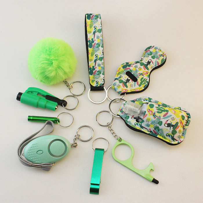 Wholesale Hair Ball Multi-function Plastic Keychain Set 10 Pieces JDC-KC-TouMS043