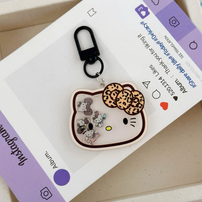 Wholesale Cartoon Wobble Cat Acrylic Keychain Bag Charm Cute Gift For Classmate Car Key Accessory Decorative Purse Pendant
