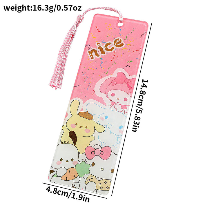 Wholesale cartoon cute cat acrylic tassel bookmark