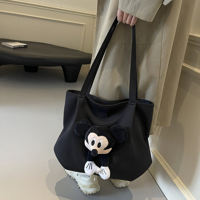 Wholesale Canvas Bag College Student Portable Satchel All-match Large Capacity School Bag Casual Simple Hand Cartoon Shoulder Bag