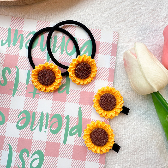 Wholesale Sunflower Plastic Hair Clip JDC-HC-Leiyang003