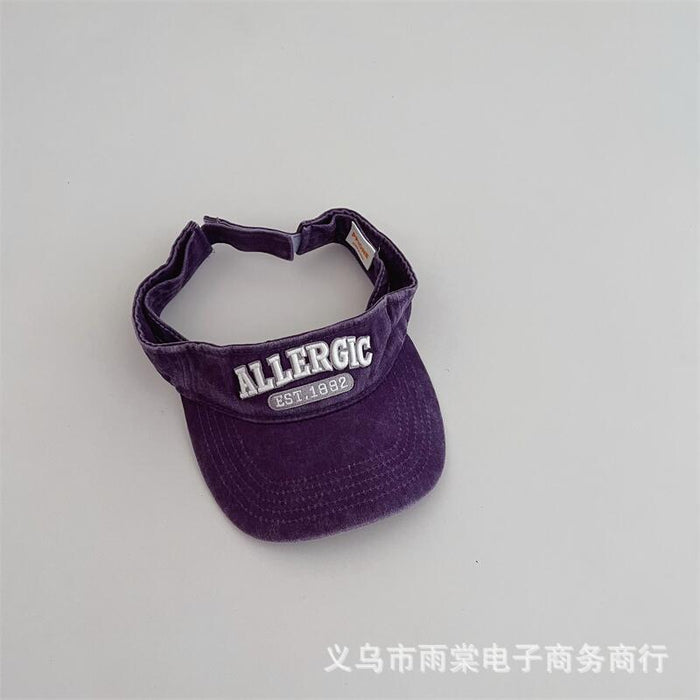Wholesale Children's Empty Top Hat Simple Letter Sun Hat