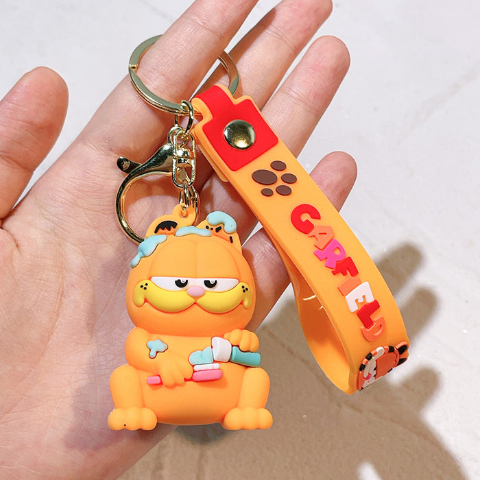 Wholesale Cartoon Cat Key Pendant Soft Rubber Anime Keychain Pendant
