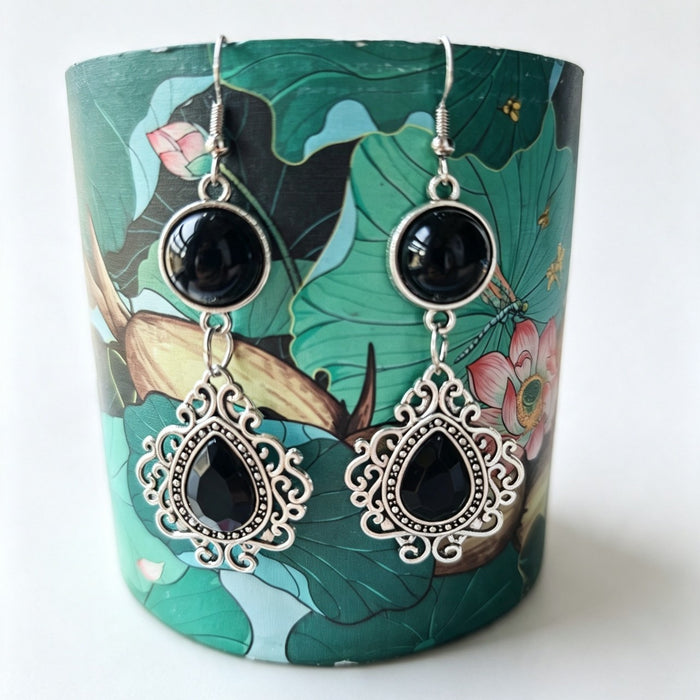 Wholesale Gothic Vampire sy  Earrings Acrylic Crystal Electroplated Fashion Jewelry Accessory