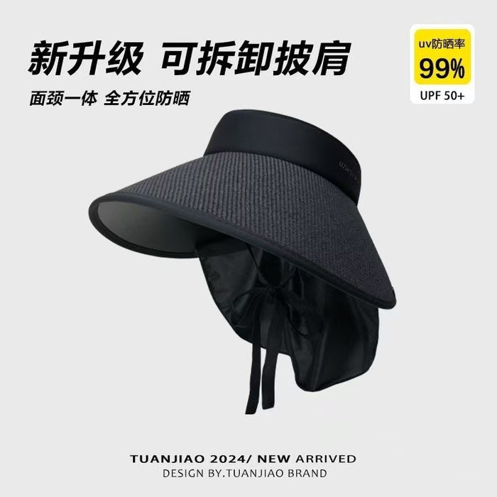 Wholesale Lace lace straw hat with curled edges and hollowed out Lafite sun hat, large brim