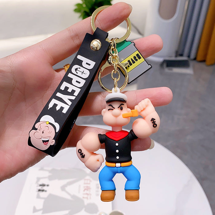 Wholesale Cartoon Anime Keychain Three-dimensional Soft Plastic Doll Pendant JDC-KC-NLu036