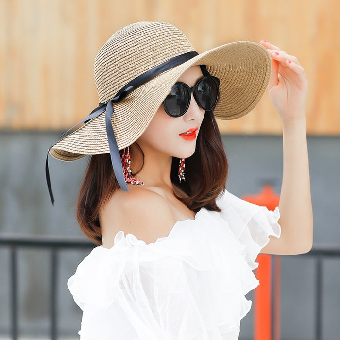 Wholesale Straw Hat Tourist Seaside Versatile Sunshade Hat Outdoor Camping Sunshade Hat