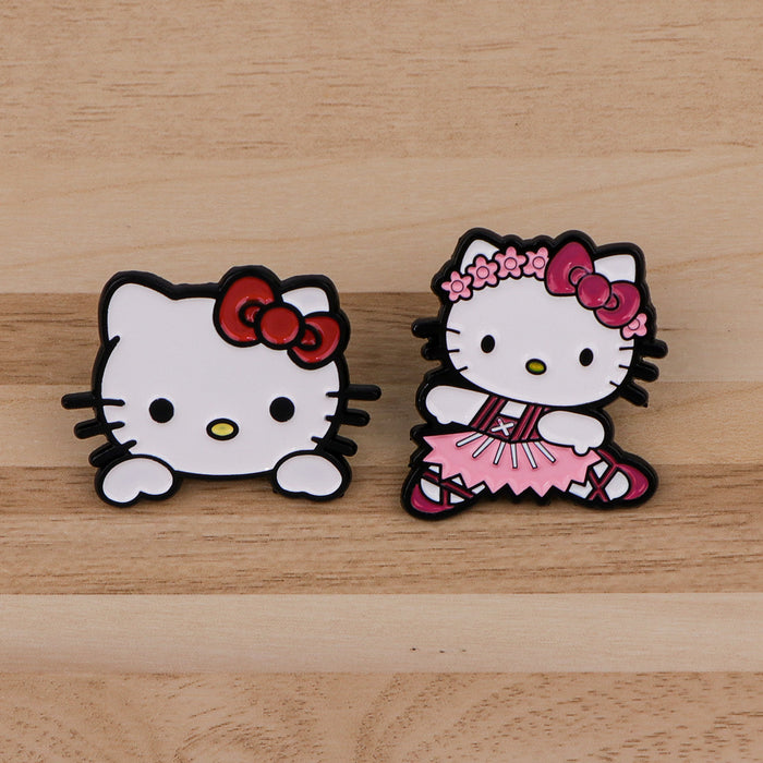 Wholesale Cartoon Red Bow Cat Brooch Badge Clothing Backpack Decorations
