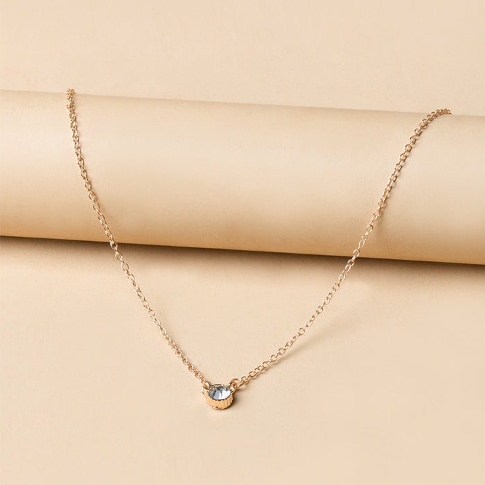 Wholesale Jewelry Simple Pearl Clavicle Chain Women's Fashion Versatile Alloy Multi layer Necklace